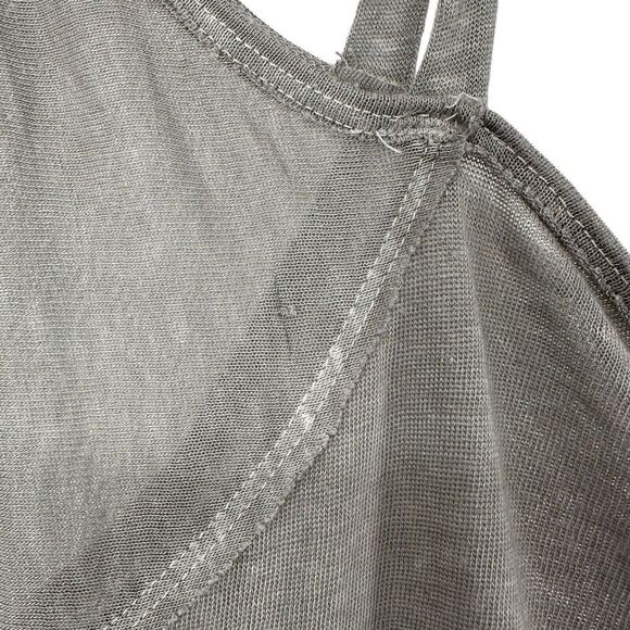 Lucky Brand T Shirt Boho Burnout Gray Cold Shoulder XS Mystic Visionary Pyramid - Picture 7 of 9